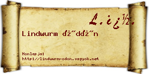 Lindwurm Ödön névjegykártya